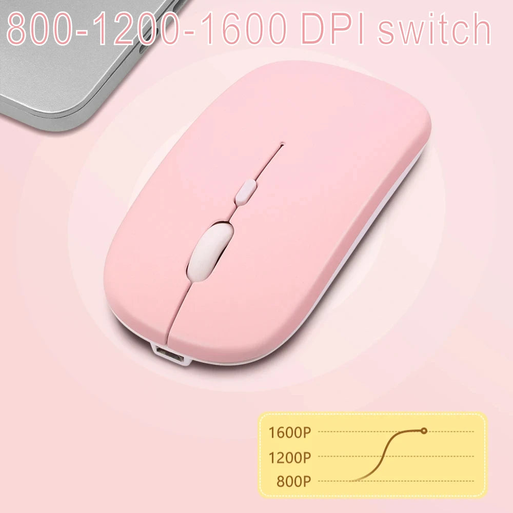 Wireless Rechargeable Bluetooth Gaming Mouse - Ergonomic Dual Mode 52 Silent USB for PC Laptops - ZOOMNSTORE