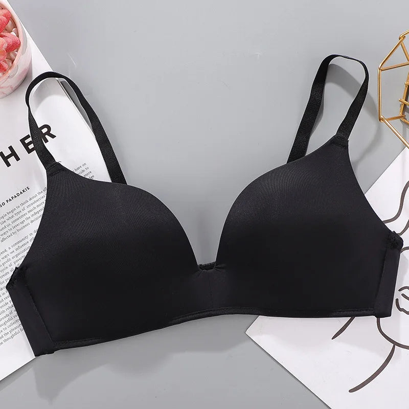 Women Seamless Bra Sexy No Wire Push Up Underwear Girls Students Breathable Thin 10 Colors Bras Female's Bra Breathable Gathered - ZOOMNSTORE
