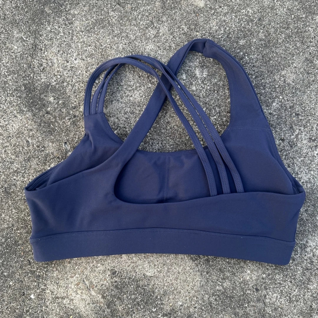 Women Sports Bra - Cross Back High Strength Strap Tight Fitness Top for Yoga & Gym - ZOOMNSTORE