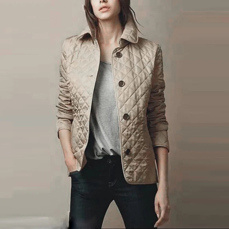2024 Womens Winter Lapel Down Coat - Casual Slim Fit Long Sleeve Jacket - ZOOMNSTORE