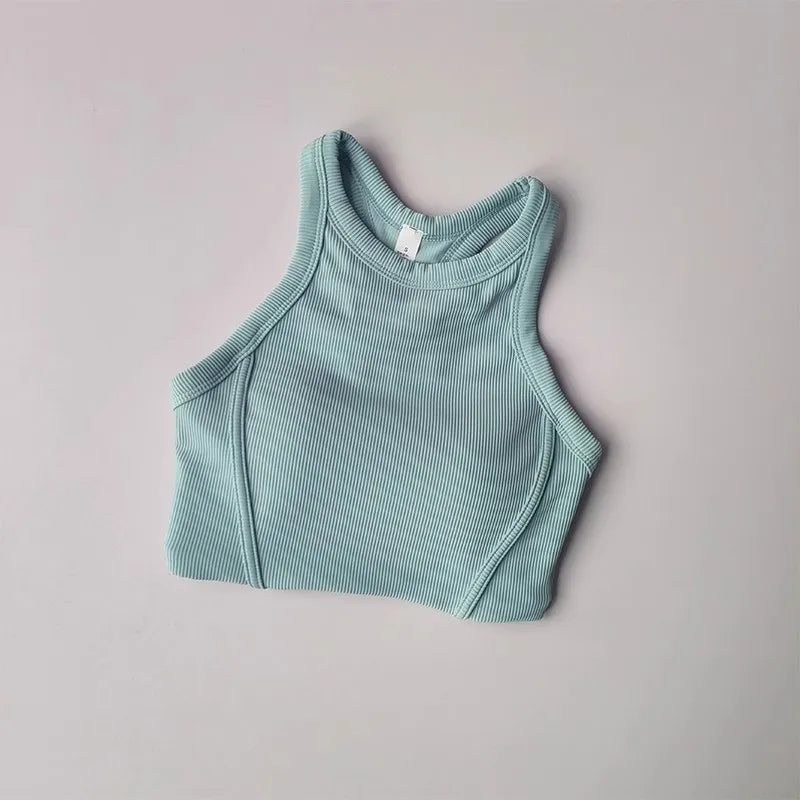 Women's Yoga Sports Bra – Cross-Back Seamless Support Bra | Breathable Fitness Running Top - ZOOMNSTORE
