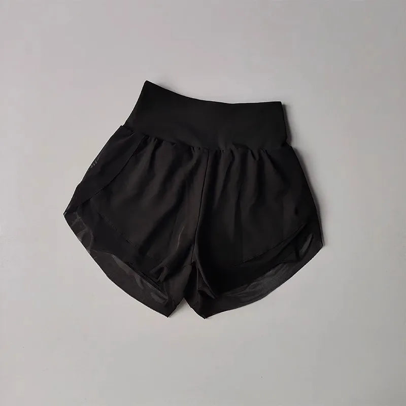 Womens 2-in-1 Quick-Dry Running Yoga Shorts - Summer Fitness Tennis Casual Training Shorts - ZOOMNSTORE