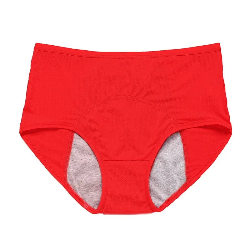 Womens Leak-Proof Menstrual Briefs - Mid Waist Ice Silk Underwear - ZOOMNSTORE