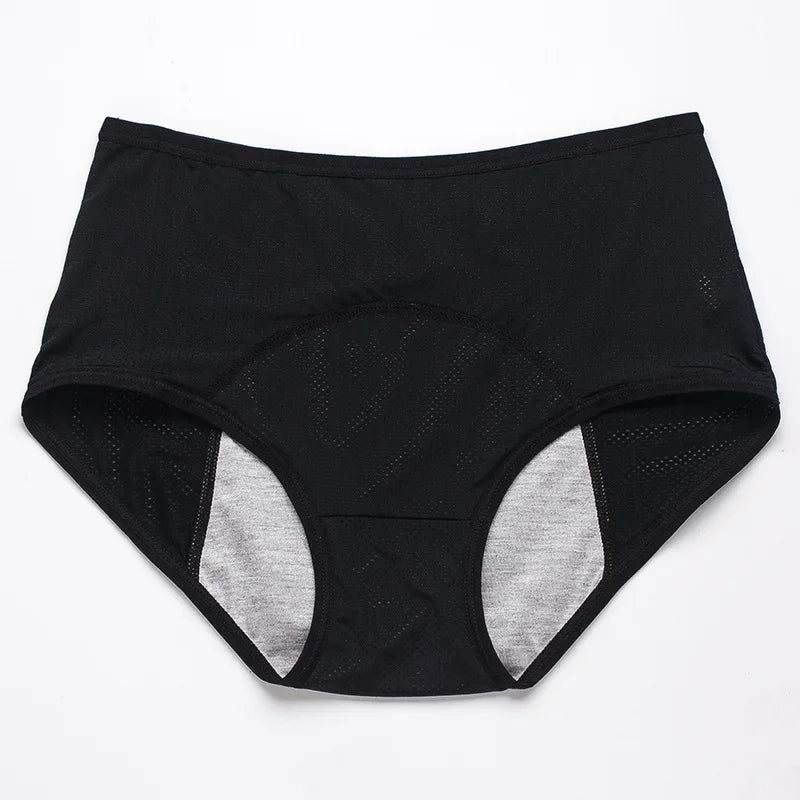 Womens Leak-Proof Menstrual Briefs - Mid Waist Ice Silk Underwear - ZOOMNSTORE