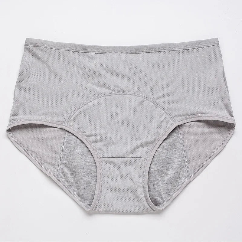 Womens Leak-Proof Menstrual Briefs - Mid Waist Ice Silk Underwear - ZOOMNSTORE