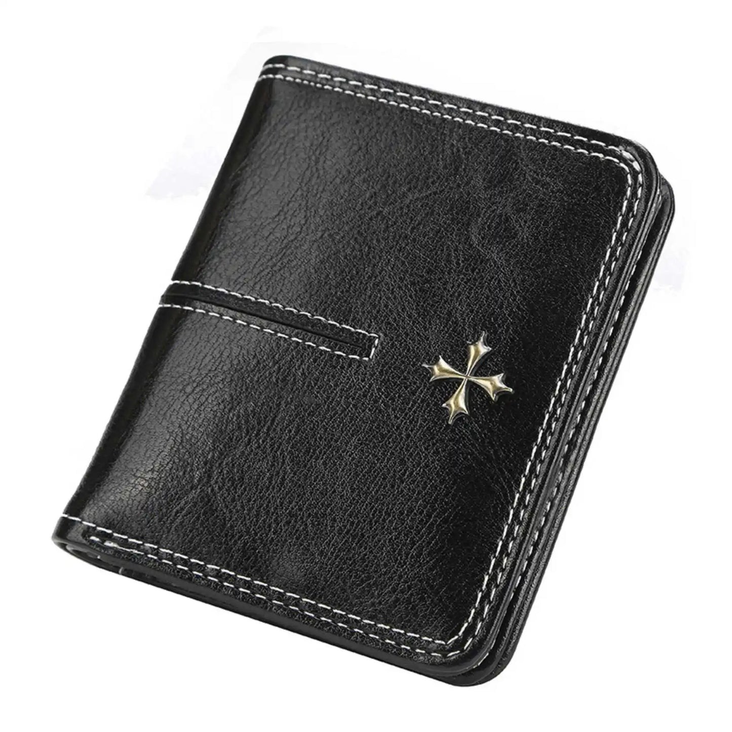 Womens Oil Wax Skin Short Wallet - Multi-Card Zipper Coin Purse - ZOOMNSTORE
