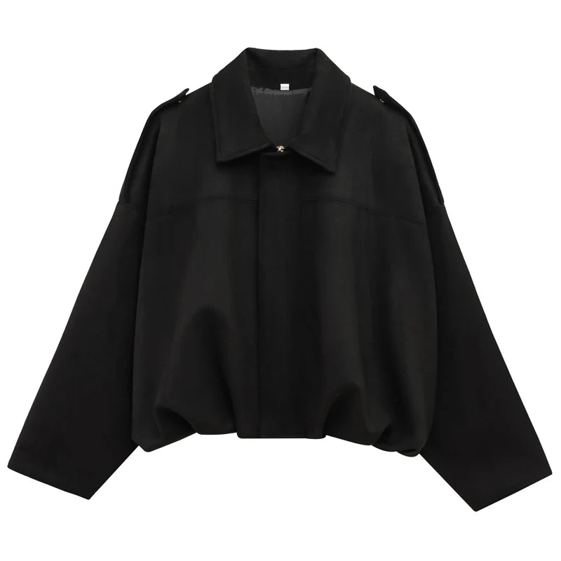 Womens Suede Bomber Jacket - Cropped Long Sleeve Zipper Coat - ZOOMNSTORE