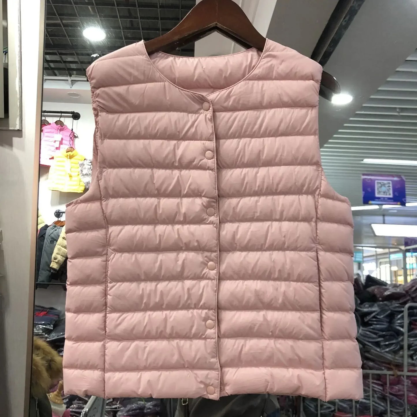 Womens Ultra Lightweight Packable Sleeveless Puffer Jacket - 90 White Duck Down Winter Vest - ZOOMNSTORE
