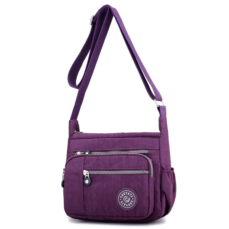 Womens Waterproof Nylon Crossbody Bag - Multifunctional Messenger Purse - ZOOMNSTORE