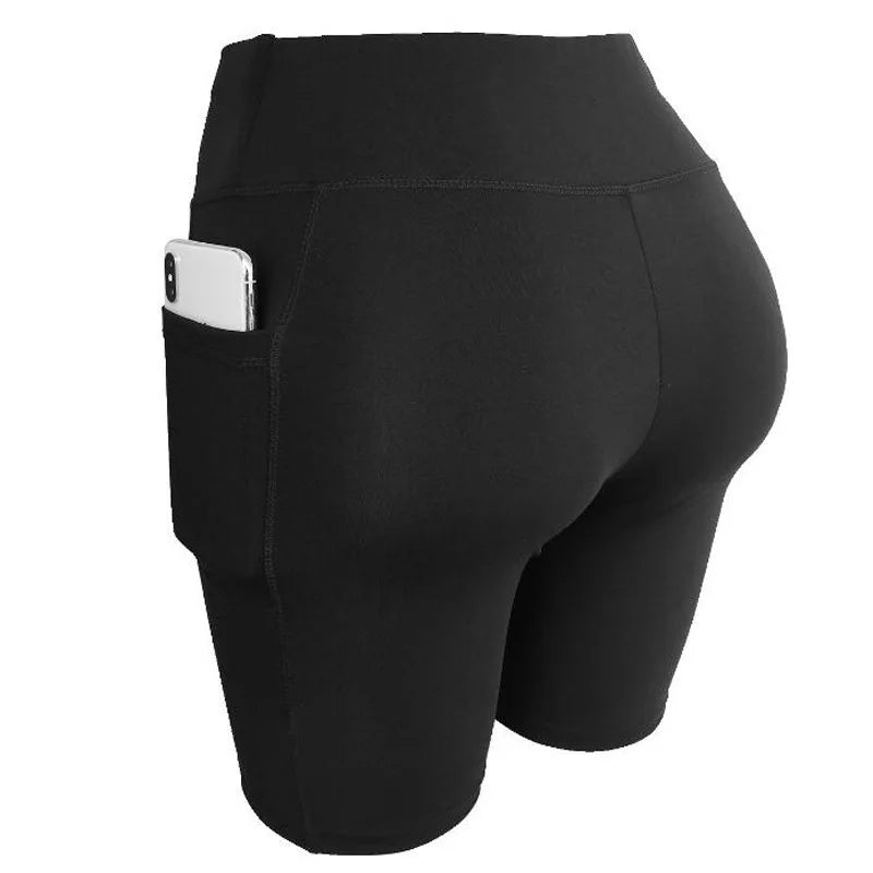 Womens Yoga Shorts - Quick Dry Fitness Biker Running Shorts with Pocket - ZOOMNSTORE