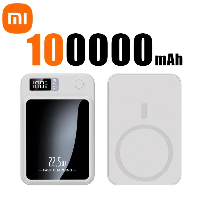Xiaomi 100000mAh Magnetic Power Bank Wireless Fast Charger For Magsafe Portable Auxiliary Battery Pack For iphone Huawei Samsung - ZOOMNSTORE