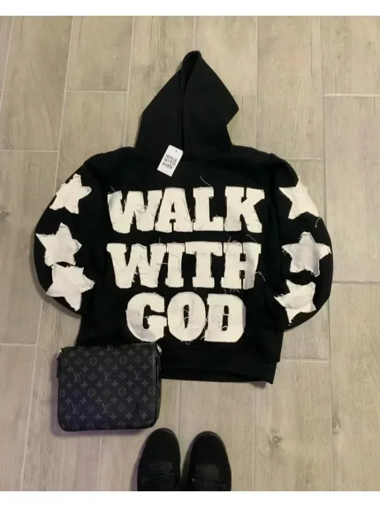 Y2K American New Trend Retro God is Good Casual Street Wear Zip-up Hoodie Men's and Women's Harajuku Hip-hop Gothic Street Wear - ZOOMNSTORE