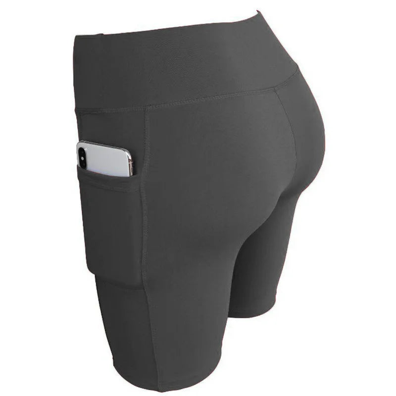 Womens Yoga Shorts - Quick Dry Fitness Biker Running Shorts with Pocket - ZOOMNSTORE