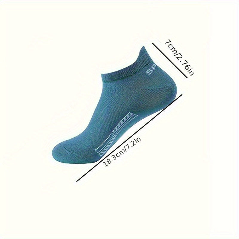 6 Pairs Unisex Breathable Polyester Ankle Socks, Extra Low Cut, Soft Elastic Summer Casual Socks for Adults, Without Battery - ZOOMNSTORE