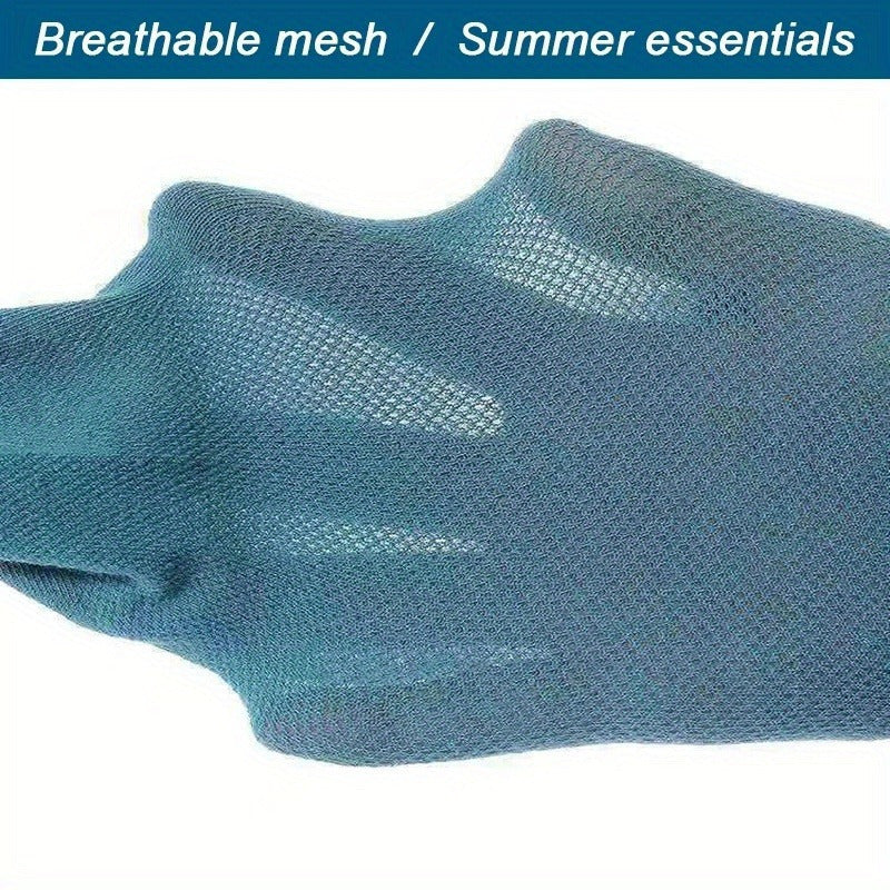 6 Pairs Unisex Breathable Polyester Ankle Socks, Extra Low Cut, Soft Elastic Summer Casual Socks for Adults, Without Battery - ZOOMNSTORE