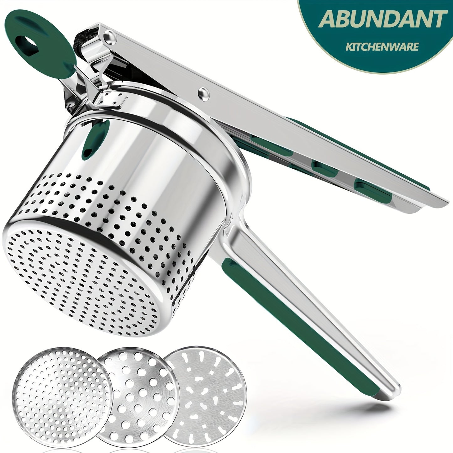 Large Silicone Potato Masher with Side Hole 15oz Efficient Grinder Anti-Slip Handle - ZOOMNSTORE