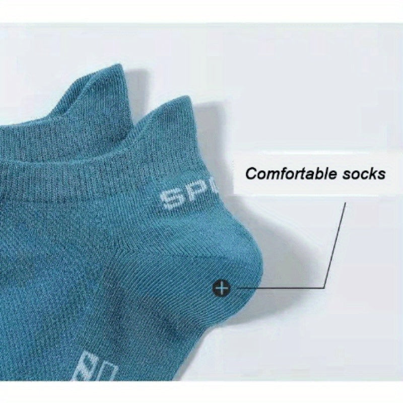 6 Pairs Unisex Breathable Polyester Ankle Socks, Extra Low Cut, Soft Elastic Summer Casual Socks for Adults, Without Battery - ZOOMNSTORE