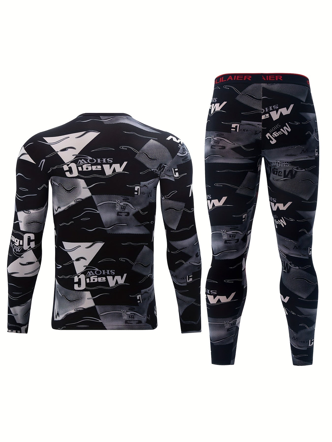 Mens Thermal Underwear Set - Long Sleeve Top Pants Casual AutumnWinter Wear - ZOOMNSTORE