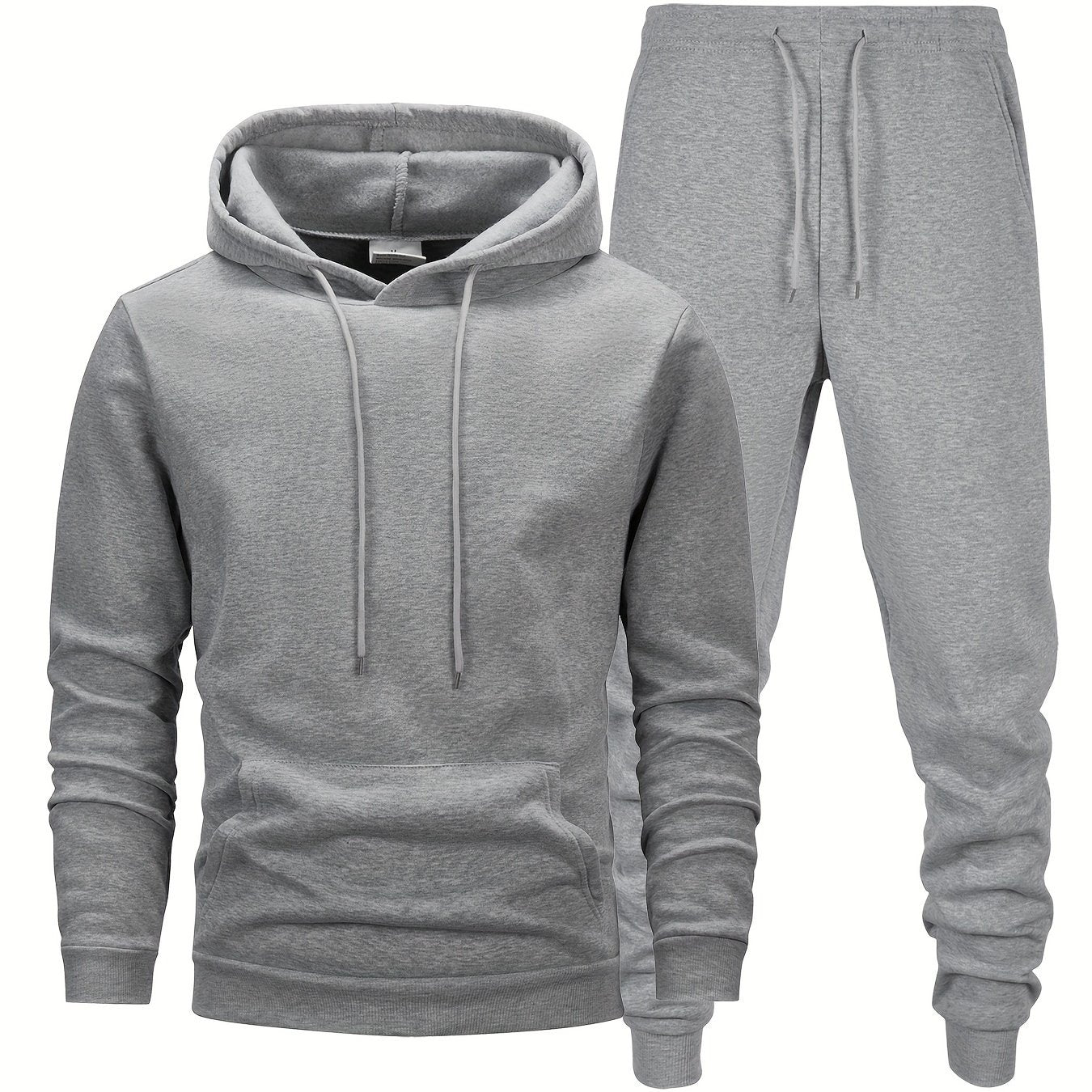 Mens Athletic Hoodie and Jogger Set - Casual Activewear with Pockets - ZOOMNSTORE