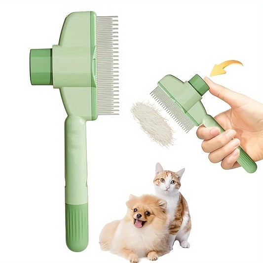 Self-Cleaning Pet Grooming Comb - Effortless Fur Detangler for Cats and Dogs - ZOOMNSTORE