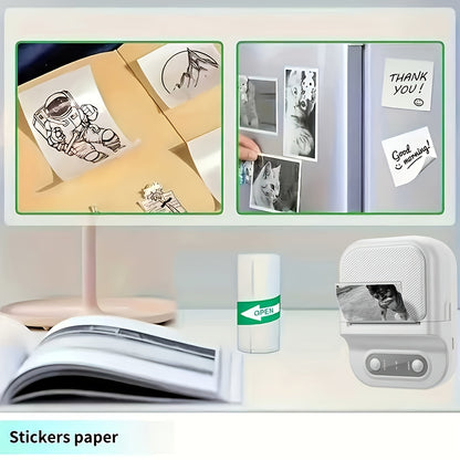 Support 12-57mm Width Mini Thermal Label Printer Self-adhesive Paper Portable Inkless Printer Bluetooth Sticker Tag Label Maker