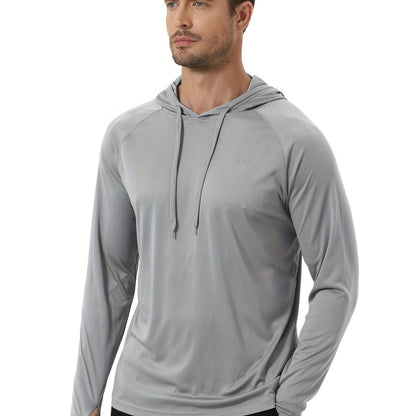 One Hooded Sweatshirt for Beach Jogging Summer Men's Sunscreen And Sweat Absorbent Hooded Sweatshirt, For Beach Jogging Training - ZOOMNSTORE