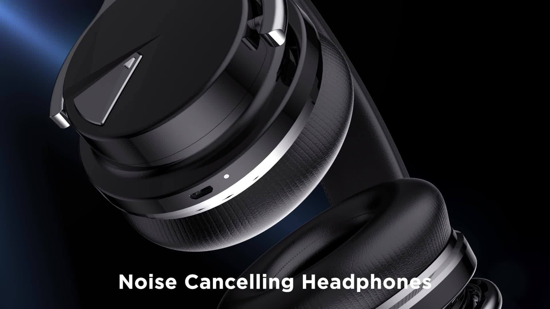 Wireless Active Noise Cancelling Headphones - Over Ear Deep Bass 30hr Playtime - ZOOMNSTORE