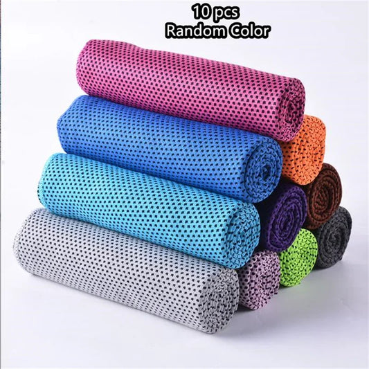 1-10 pcs Cooling Towel Instant Relief Microfiber Cool Towels Chilling Neck Wrap Ice Cold Rags Sports Fitness Camping Cycling - ZOOMNSTORE