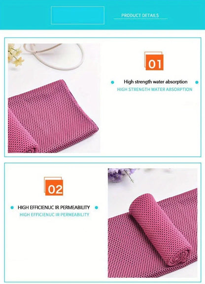 1-10 pcs Cooling Towel Instant Relief Microfiber Cool Towels Chilling Neck Wrap Ice Cold Rags Sports Fitness Camping Cycling - ZOOMNSTORE
