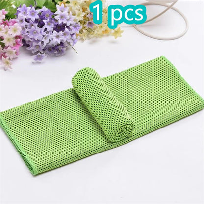 1-10 pcs Cooling Towel Instant Relief Microfiber Cool Towels Chilling Neck Wrap Ice Cold Rags Sports Fitness Camping Cycling - ZOOMNSTORE