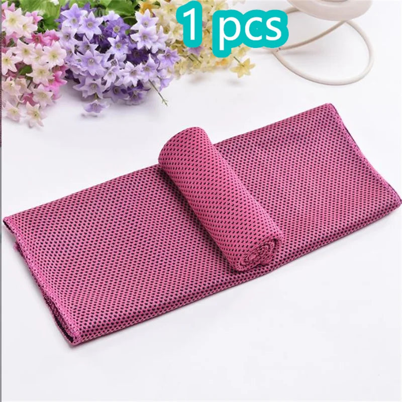 1-10 pcs Cooling Towel Instant Relief Microfiber Cool Towels Chilling Neck Wrap Ice Cold Rags Sports Fitness Camping Cycling - ZOOMNSTORE