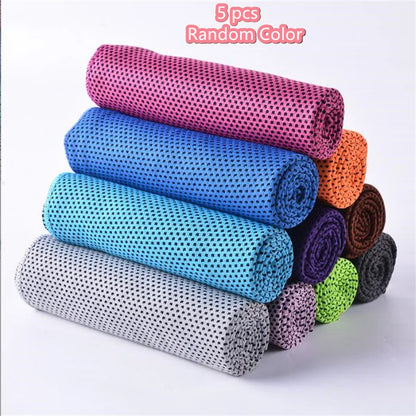 1-10 pcs Cooling Towel Instant Relief Microfiber Cool Towels Chilling Neck Wrap Ice Cold Rags Sports Fitness Camping Cycling - ZOOMNSTORE