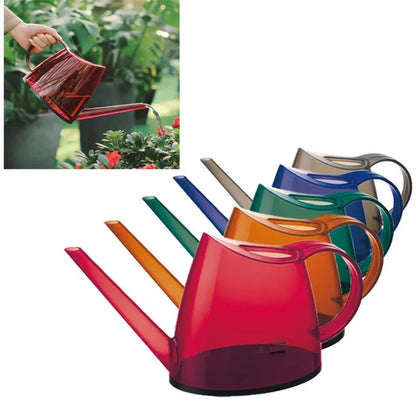 1.4L Watering Can - Long Spout Plastic Garden Pot with Water Level Indicator - ZOOMNSTORE
