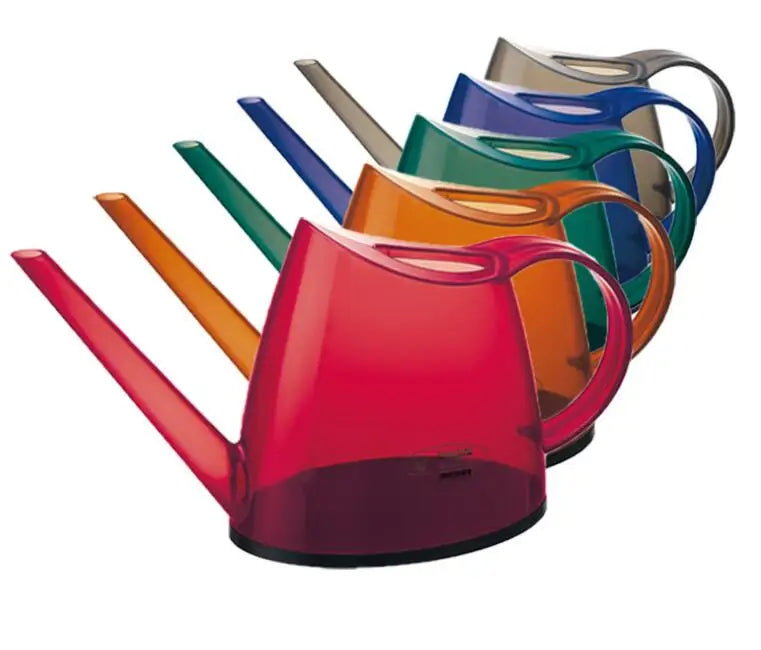 1.4L Watering Can - Long Spout Plastic Garden Pot with Water Level Indicator - ZOOMNSTORE