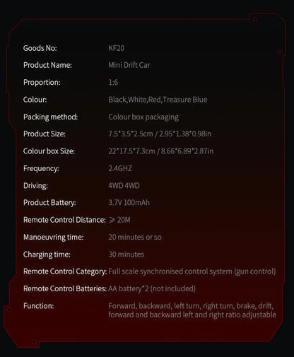 164 Drift RC Car - 2025 Kf20 Four-Wheel Remote-Controlled Racing Toy - ZOOMNSTORE