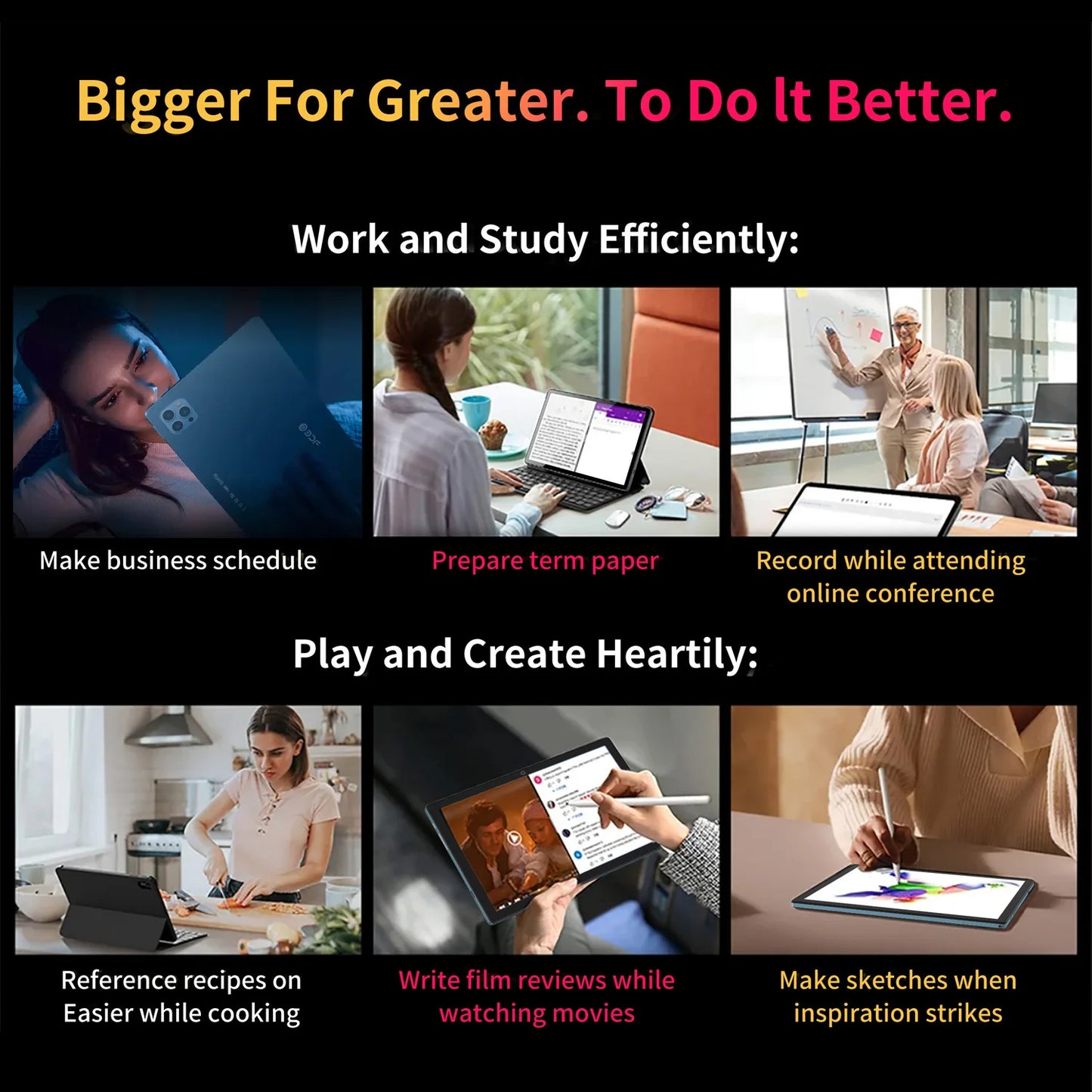 101 Android Tablet - Octa-Core 4GB RAM 64GB ROM Dual SIM 3G WiFi Bluetooth Google Play - ZOOMNSTORE