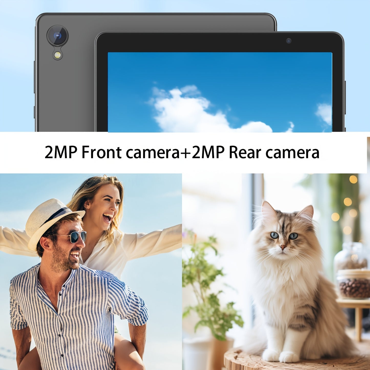 10 Inch Android 12 Tablet - Quad-Core 32GB Expandable 2GB RAM HD Display Dual Cameras Wifi 6 - ZOOMNSTORE