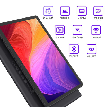 PRITOM 10 Inch Tablet PC with SIM Slot Android 13 64 GB Quad Core Touch Screen WiFi GPS Support 3G Phone Call - ZOOMNSTORE