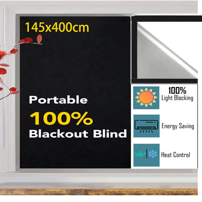 Blackout Window Film - Dark Privacy Tint for Home  Bedroom UV Sunshade - ZOOMNSTORE