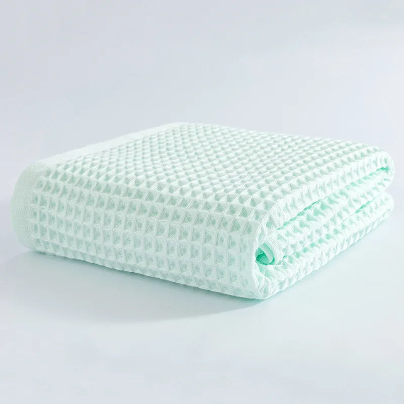 2/4 Pcs 100% Cotton Bath Towel Set for Adult Children High Quality Waffle Towel Soft Highly Absorbent Home Bathroom Washcloth - ZOOMNSTORE