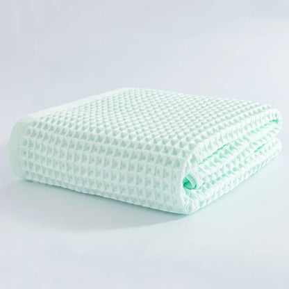 2/4 Pcs 100% Cotton Bath Towel Set for Adult Children High Quality Waffle Towel Soft Highly Absorbent Home Bathroom Washcloth - ZOOMNSTORE
