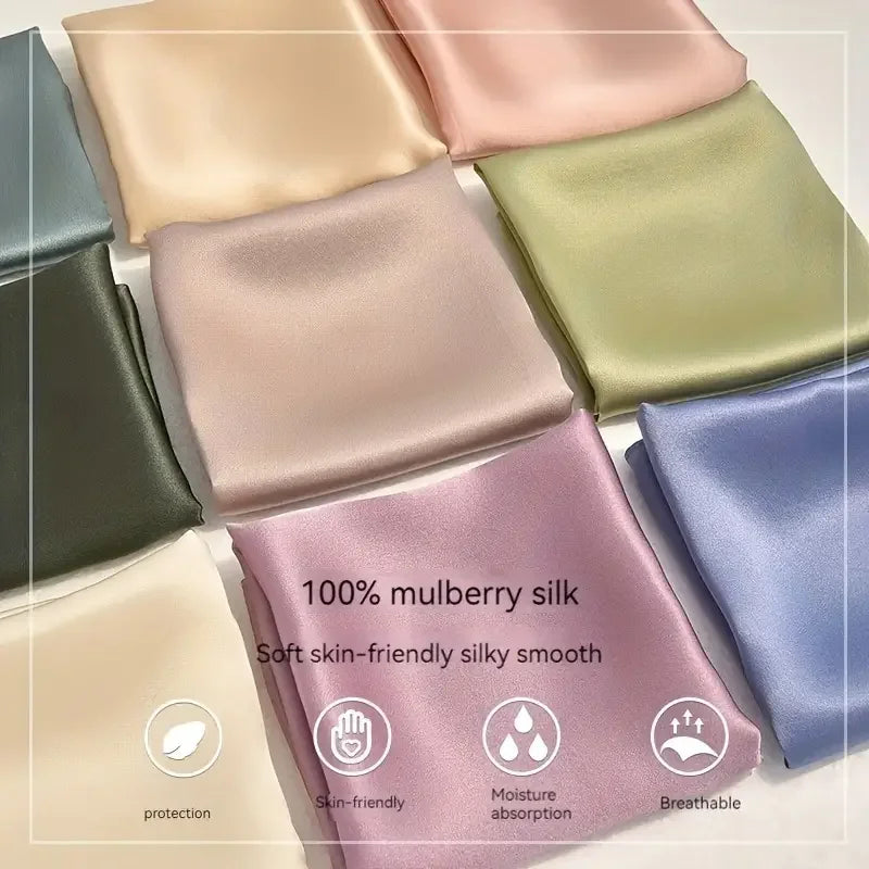 Silk Bandana Scarf - Luxury Square Wrap for Women High-Quality Kerchief Spring Fashion Shawl - ZOOMNSTORE