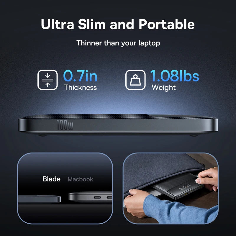 Baseus 100W Power Bank 20000mAh Capacity PD Fast Charging Battery Charger Powerbank For Laptops MacBook iPhone Samsung Xiaomi - ZOOMNSTORE