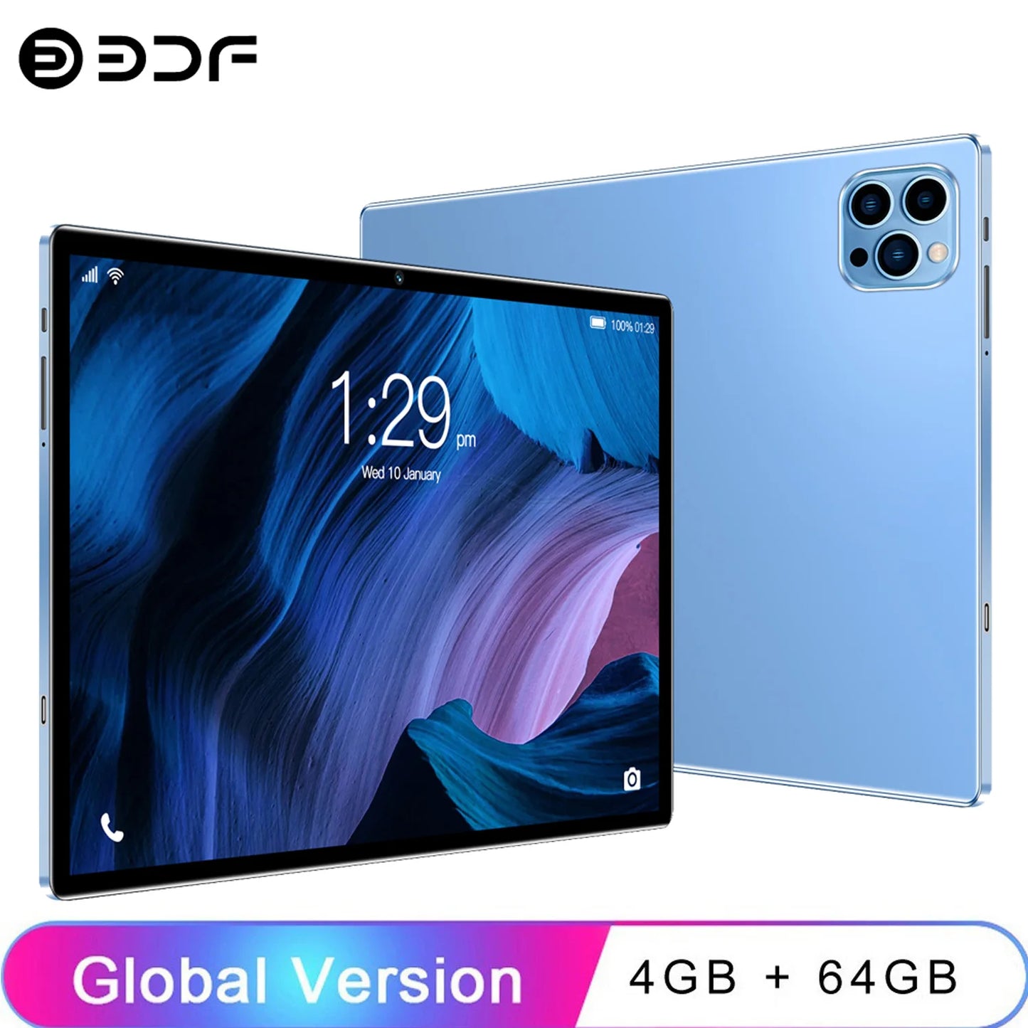 101 Android Tablet - Octa-Core 4GB RAM 64GB ROM Dual SIM 3G WiFi Bluetooth Google Play - ZOOMNSTORE