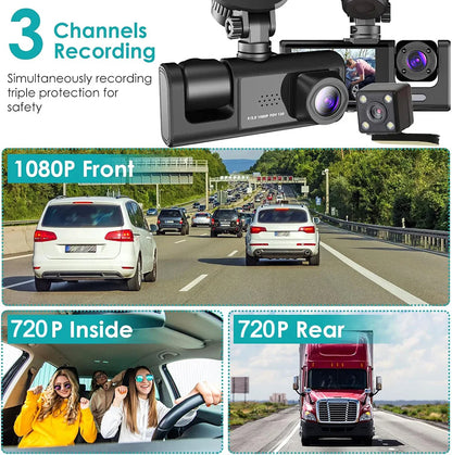 1080P Dash Cam - Car DVR with Optional Rear Camera  Night Vision - ZOOMNSTORE