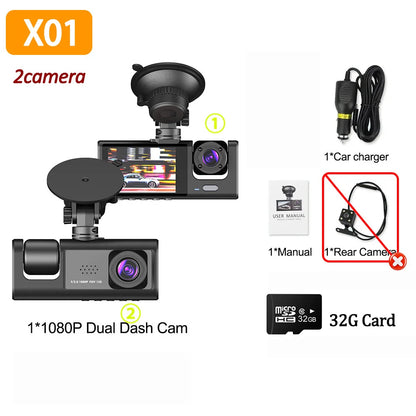 1080P Dash Cam - Car DVR with Optional Rear Camera  Night Vision - ZOOMNSTORE