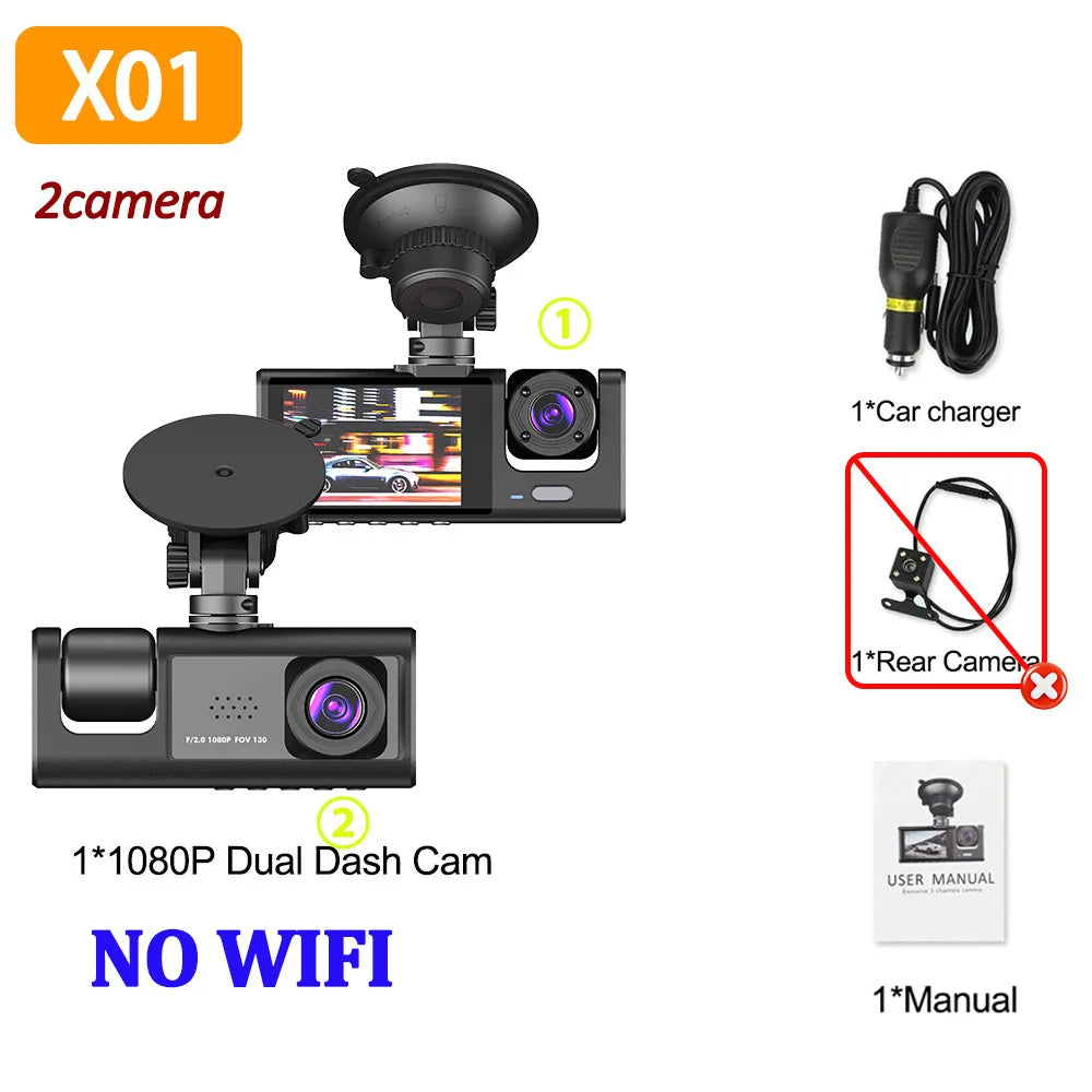 1080P Dash Cam - Car DVR with Optional Rear Camera  Night Vision - ZOOMNSTORE