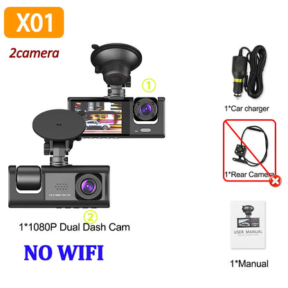 1080P Dash Cam - Car DVR with Optional Rear Camera  Night Vision - ZOOMNSTORE
