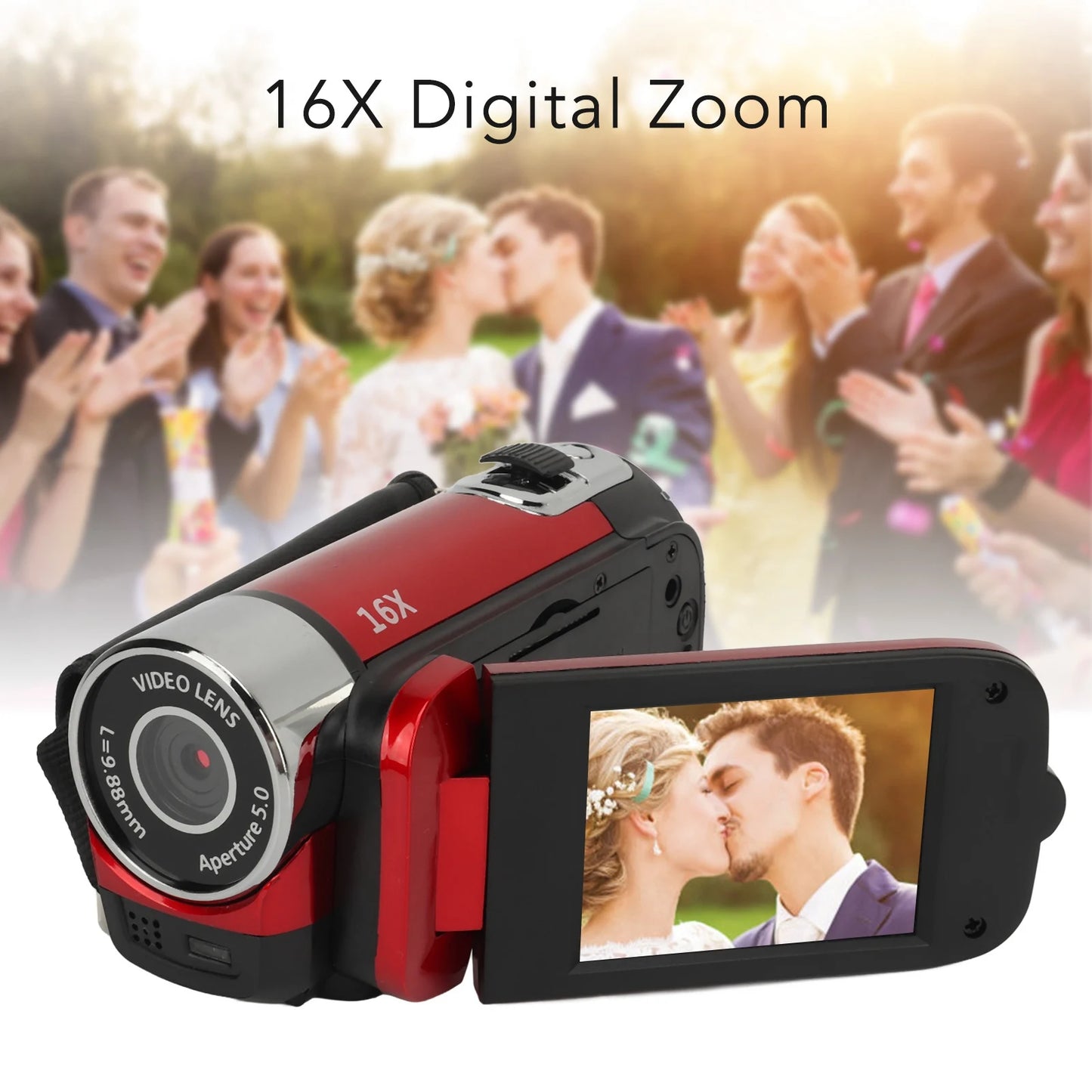 1080P Digital Camera - 16MP Rotatable Screen, 16X Zoom HD Video Recorder with Fill Light - ZOOMNSTORE