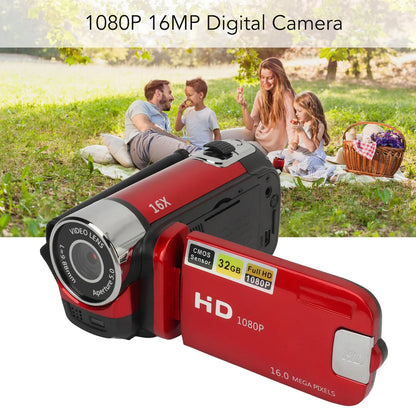 1080P Digital Camera - 16MP Rotatable Screen, 16X Zoom HD Video Recorder with Fill Light - ZOOMNSTORE